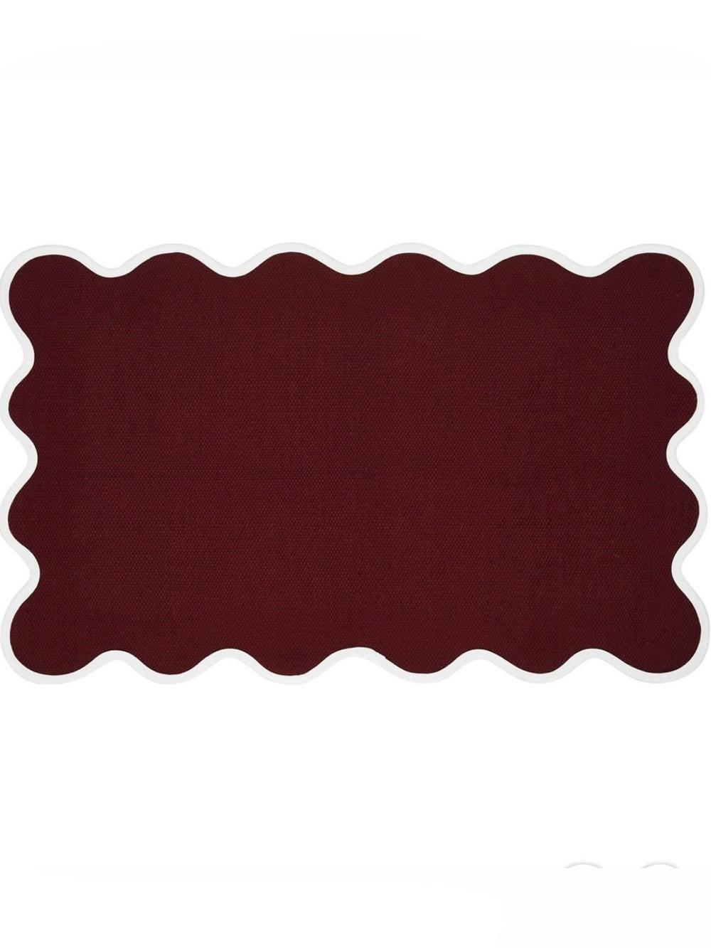 My Texas House Red Scallop Indoor/Outdoor Layering Rug 24”x38”